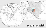 Blank Location Map of MATHIRA, highlighted country, highlighted grandparent region