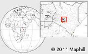 Blank Location Map of MATHIRA, highlighted parent region, highlighted grandparent region