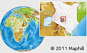 Physical Location Map of MATHIRA, highlighted country, highlighted grandparent region