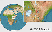 Satellite Location Map of MATHIRA, highlighted parent region, highlighted grandparent region