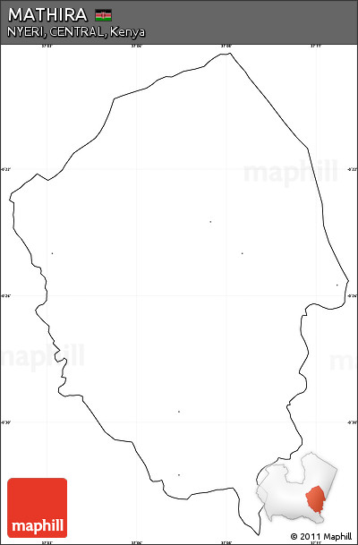 Blank Simple Map of MATHIRA, cropped outside