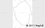 Blank Simple Map of MATHIRA, cropped outside, no labels