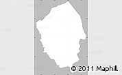 Gray Simple Map of MATHIRA, single color outside