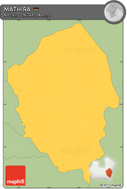 Savanna Style Simple Map of MATHIRA
