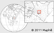 Blank Location Map of MT.KENYA FOREST/N.PARK