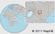 Gray Location Map of MT.KENYA FOREST/N.PARK
