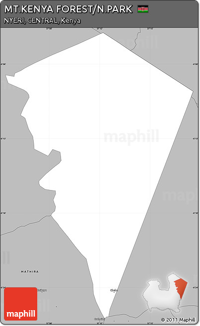 Gray Simple Map of MT.KENYA FOREST/N.PARK