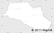 Silver Style Simple Map of MUKURWEINI, single color outside
