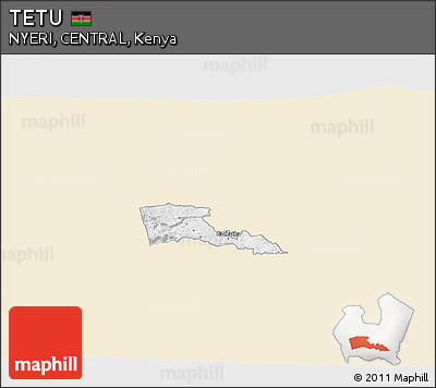 Classic Style 3D Map of TETU, single color outside