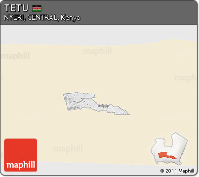 Classic Style 3D Map of TETU, single color outside