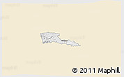 Classic Style 3D Map of TETU, single color outside