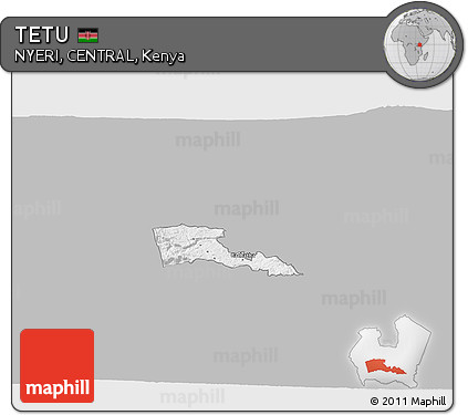 Gray 3D Map of TETU, single color outside