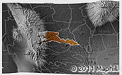 Physical 3D Map of TETU, darken, desaturated