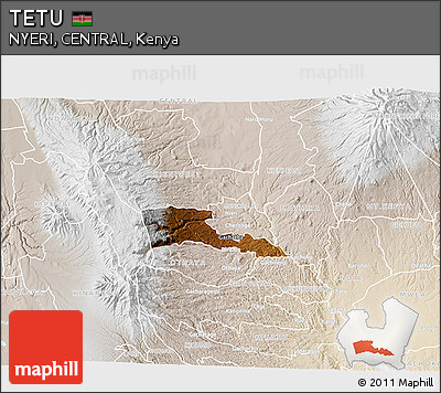 Physical 3D Map of TETU, lighten