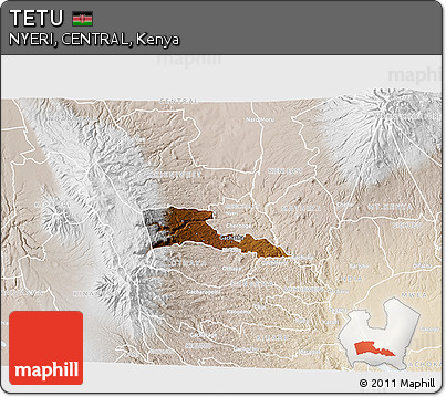 Physical 3D Map of TETU, lighten