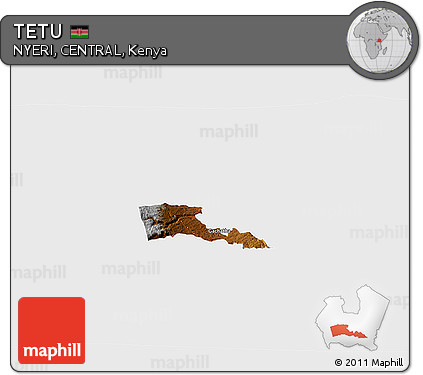 Physical 3D Map of TETU, single color outside