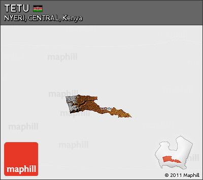 Physical 3D Map of TETU, single color outside