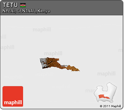 Physical 3D Map of TETU, single color outside