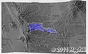 Political 3D Map of TETU, darken, desaturated