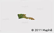 Satellite 3D Map of TETU, cropped outside