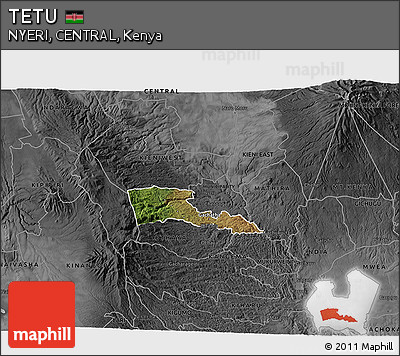 Satellite 3D Map of TETU, darken, desaturated