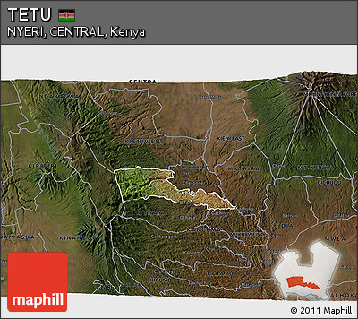Satellite 3D Map of TETU, darken