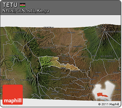 Satellite 3D Map of TETU, darken