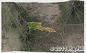 Satellite 3D Map of TETU, darken, semi-desaturated