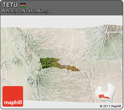 Satellite 3D Map of TETU, lighten