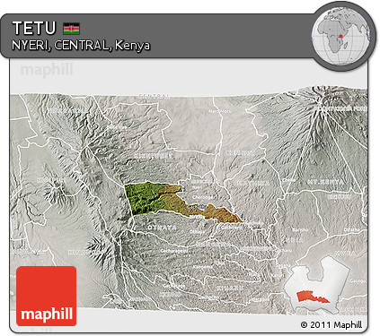Satellite 3D Map of TETU, lighten, semi-desaturated