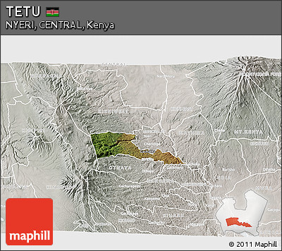 Satellite 3D Map of TETU, lighten, semi-desaturated