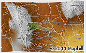 Satellite 3D Map of TETU, physical outside