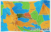 Satellite 3D Map of TETU, political outside