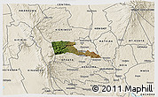 Satellite 3D Map of TETU, shaded relief outside