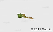 Satellite 3D Map of TETU, single color outside
