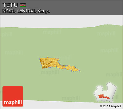 Savanna Style 3D Map of TETU, single color outside