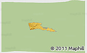 Savanna Style 3D Map of TETU, single color outside