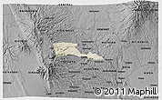 Shaded Relief 3D Map of TETU, darken, desaturated