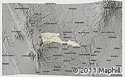 Shaded Relief 3D Map of TETU, darken, semi-desaturated