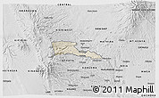 Shaded Relief 3D Map of TETU, desaturated