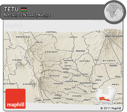 Shaded Relief 3D Map of TETU