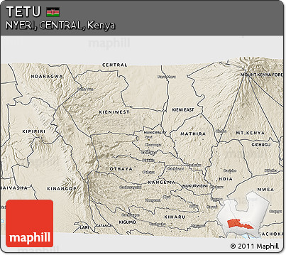 Shaded Relief 3D Map of TETU