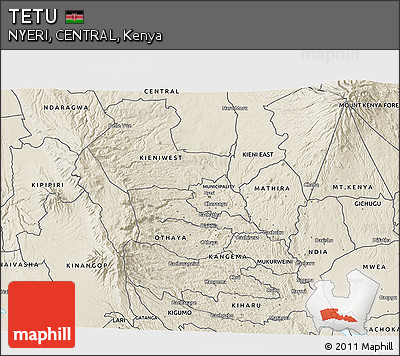 Shaded Relief 3D Map of TETU