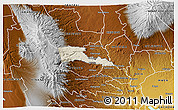 Shaded Relief 3D Map of TETU, physical outside
