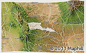 Shaded Relief 3D Map of TETU, satellite outside