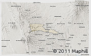 Shaded Relief 3D Map of TETU, semi-desaturated