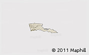Shaded Relief 3D Map of TETU, single color outside