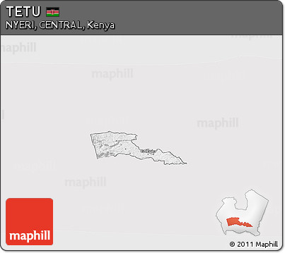 Silver Style 3D Map of TETU, single color outside