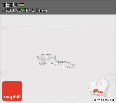 Silver Style 3D Map of TETU, single color outside