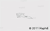 Silver Style 3D Map of TETU, single color outside